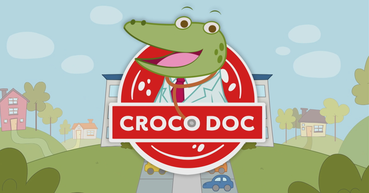 Immagine di copertina della serie animata "Croco Doc" disponibile su TIM Vision